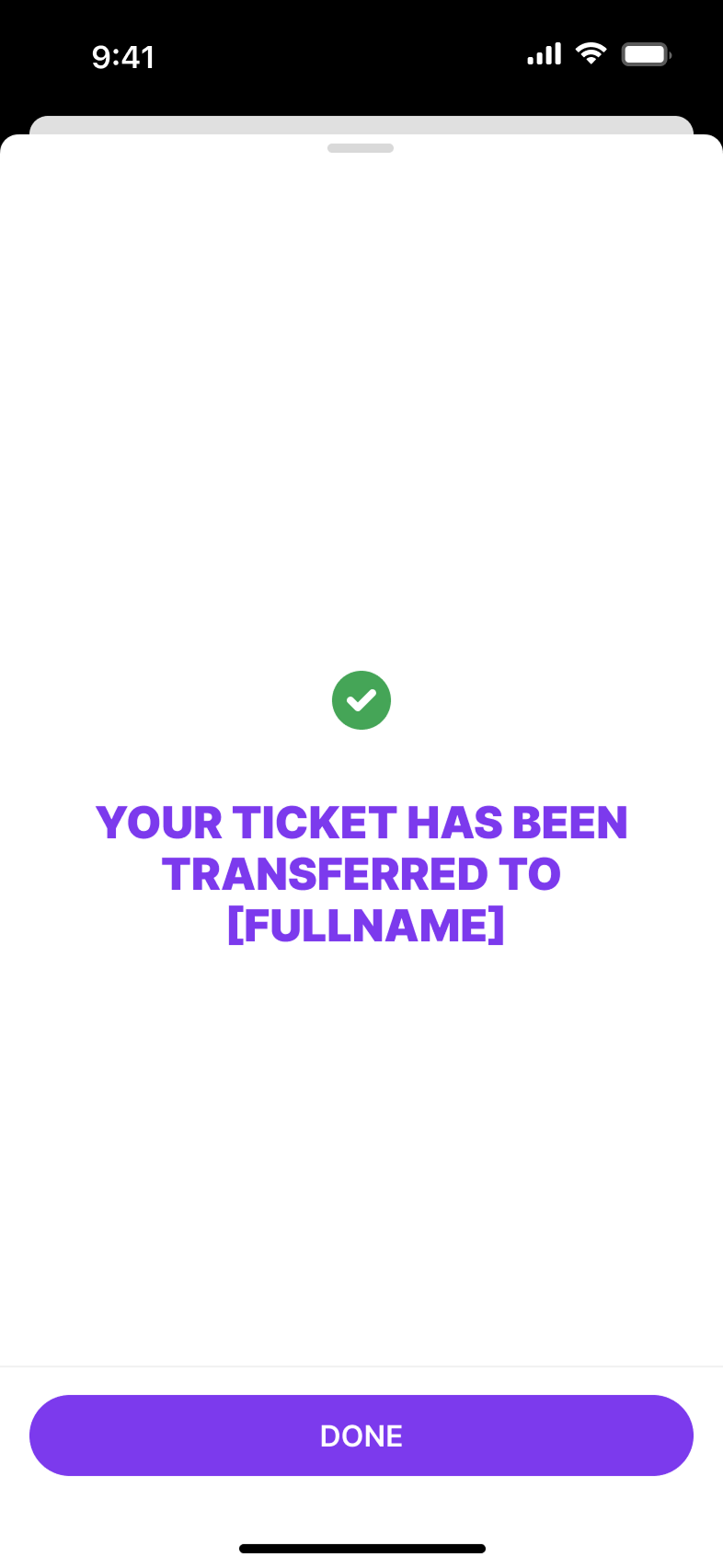 Send Ticket / Done