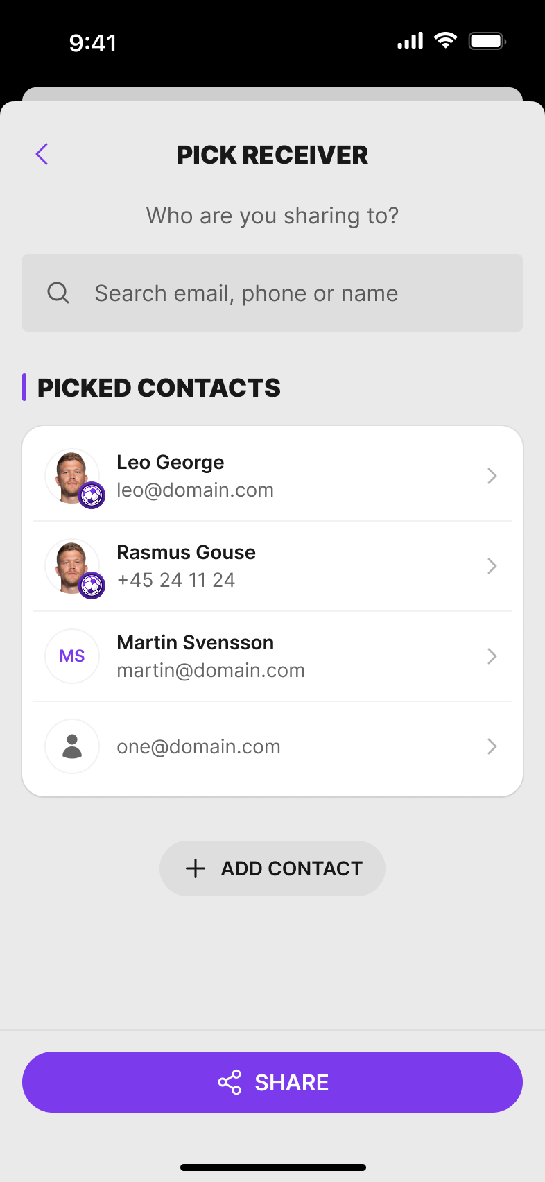 Send Ticket / Receiver picked