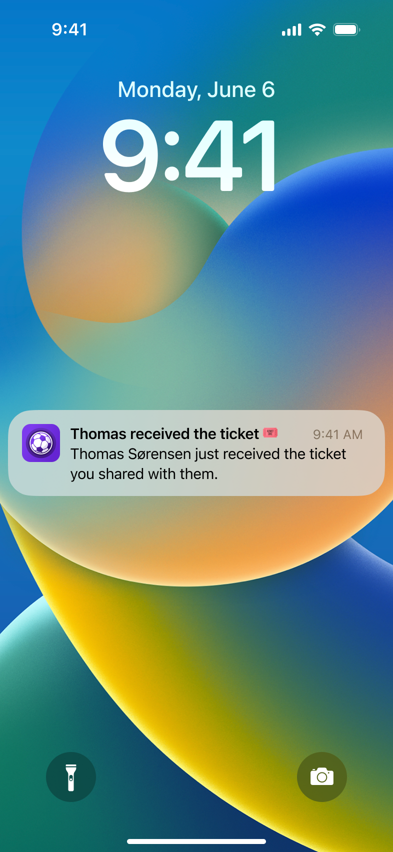 Send Ticket / Sender notified account creation (Eventii)