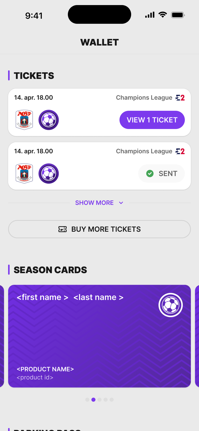 Wallet / Tickets