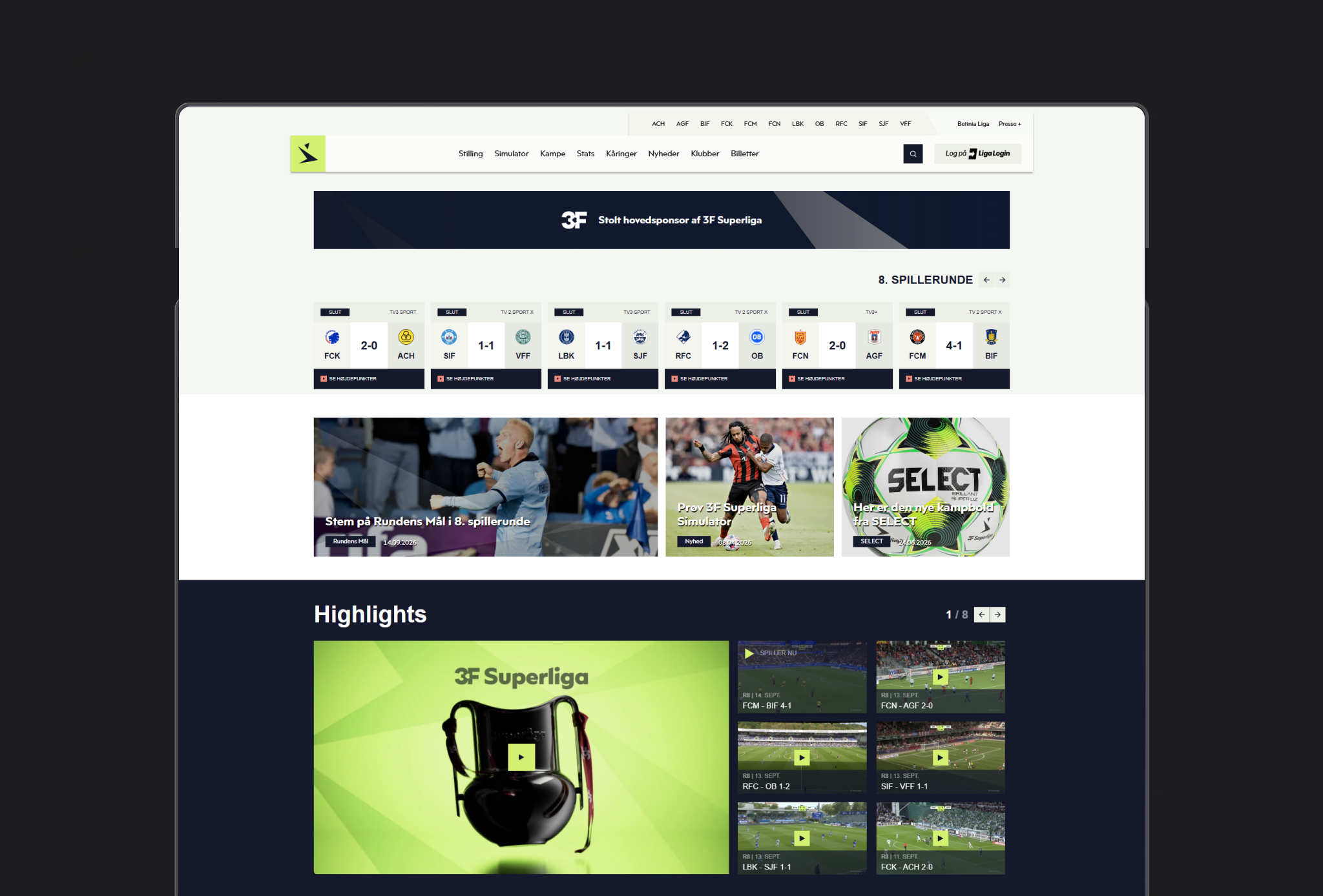 3F Superliga website